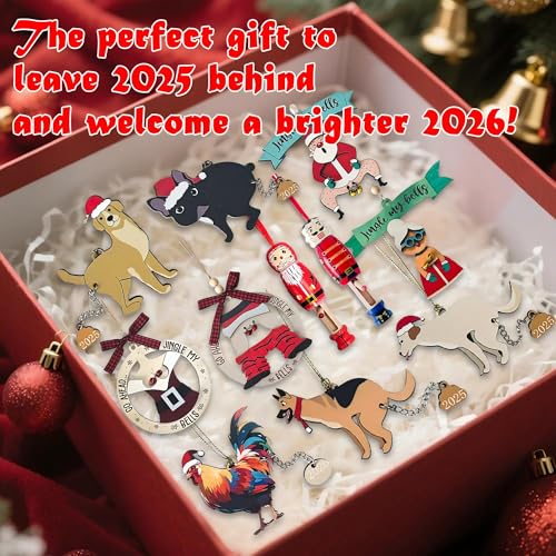 Gadluckki 2-Pack Funny Christmas Ornaments Labrador & Retriever Dog Gifts