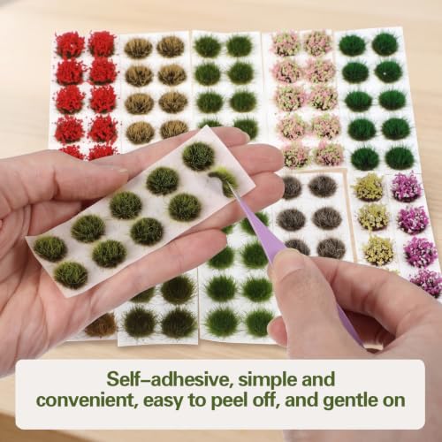 110 Pcs 5mm Realistic Static Grass Tufts for Miniature Diorama Scenery