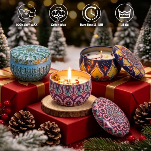 24-Day Scented Candle Advent Calendar – 100% Natural Soy Wax Countdown Set