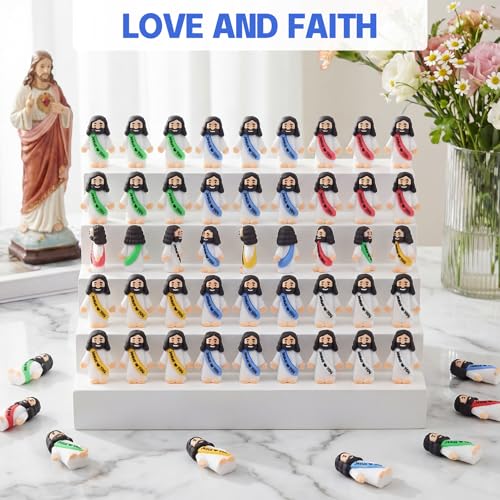 215 Mini Jesus Figurines, Tiny Rubber Religious Party Favors for Easter