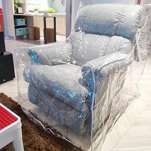 Clear Vinyl Recliner Cover - Waterproof Armchair Protector for Pets