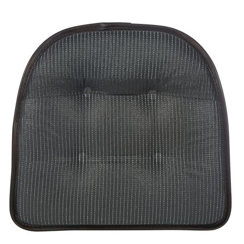 Non-Slip Faux Leather Dining Chair Cushions, 17x16 Inch Seat Pads - 2 Pack