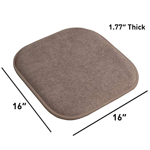 Memory Foam Chair Pads, 16x16 Inch Honeycomb Seat Cushions, 4 Pack