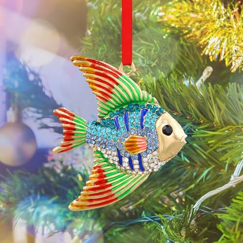 Tropical Fish Christmas Tree Ornament - Coastal Sea Ocean Beach Decor - Variation A