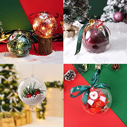 Clear Fillable Ornament Balls 80mm - Set of 10 DIY Craft Spheres