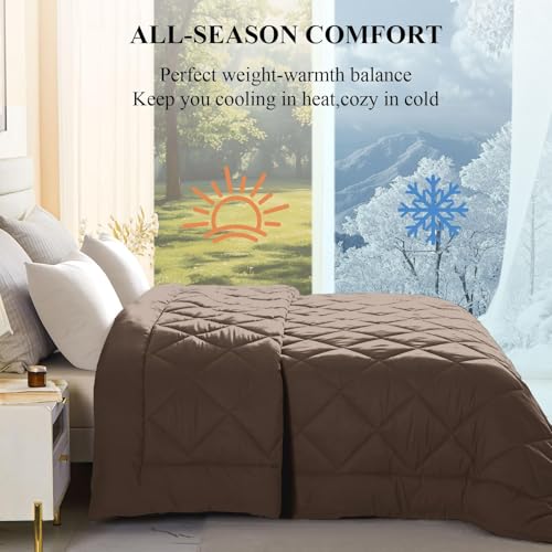 Oversized Alaskan King Comforter 132x120 - Soft Lightweight Duvet