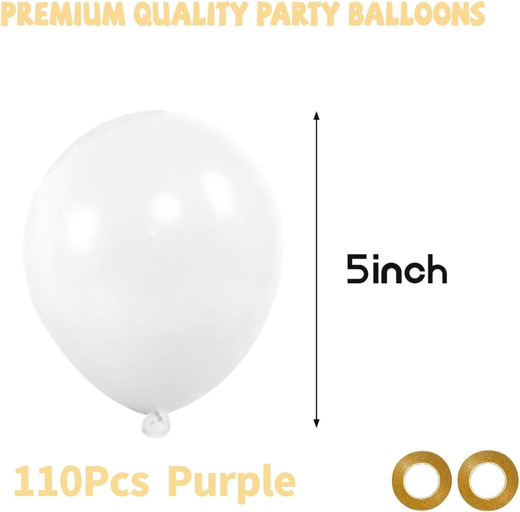 White Balloons - 110 Pcs Mini 5-Inch Latex Balloons for Weddings, Birthdays & Baby Showers