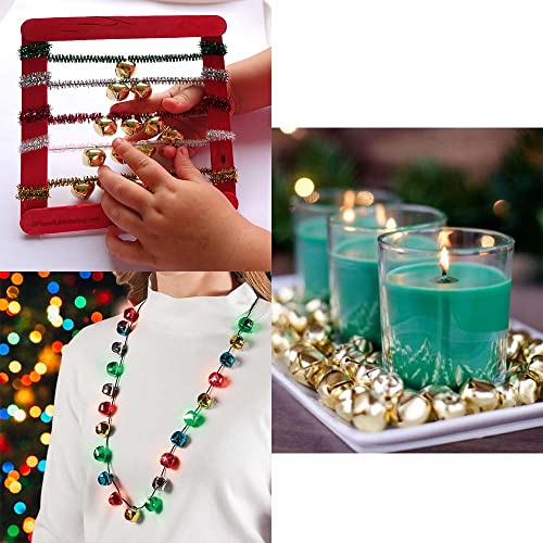 300-Piece 10mm Jingle Bells Set with Storage Box, 5-Color Craft Bells