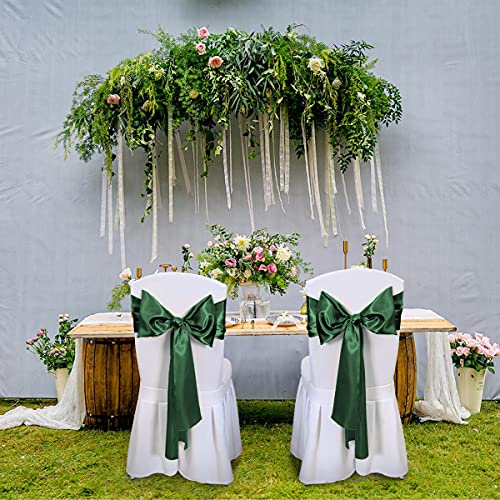 Forest Green Satin Table Runners 16 Pack, 12x108 In - B-COOL (Variation: Forest Green / 12x108-16 Pack)