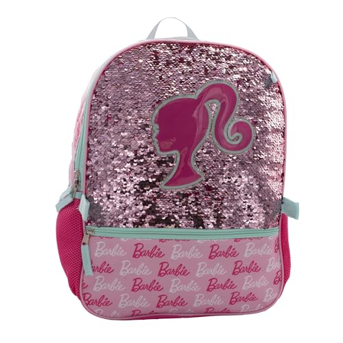 Barbie 4-Piece Flip Sequin School Backpack Set for Girls