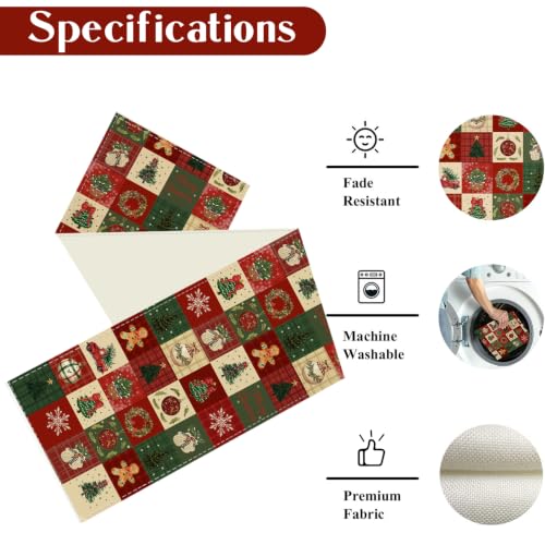 Baccessor Red Green Buffalo Plaid Christmas Table Runner 13x90 Inches Holiday Decor