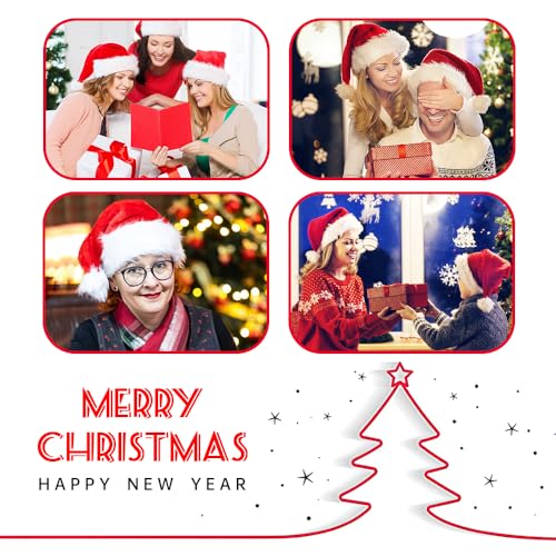 KetQue Santa Hats Adults & Kids 2-Pack LED Christmas Hats with Lights (Variation: Santa Hats Adult)