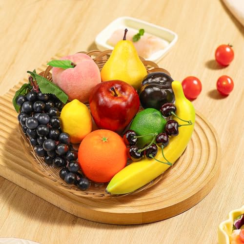 12 Pcs Artificial Fruit Set - Realistic Faux Fruits for Home Decor & Parties
