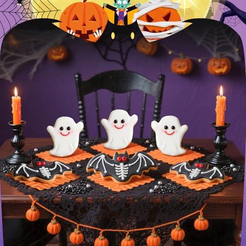 Teenyyou 2 Pcs Extra Large 8" Halloween Cookie Cutters - Ghost & Bat (Ghost & Bat Variation)