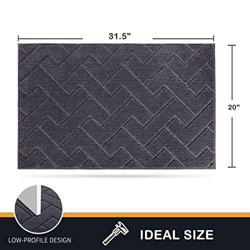 Indoor Dirt Trapping Door Mat - Non-Slip Washable Entryway Rug (20" x 31.5")