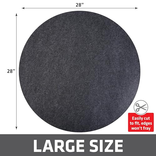 Christmas Tree Stand Mat 28" - Absorbent Waterproof Floor Protector, Charcoal