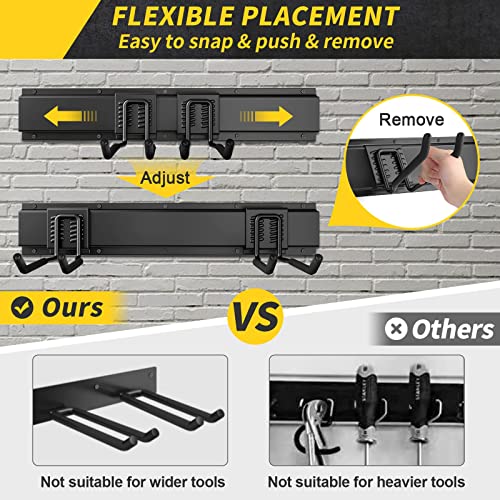 48-Inch Garage Tool Organizer Wall Mount with Adjustable Heavy Duty Hooks