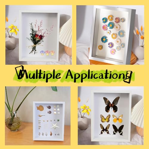 4x6 Shadow Box Frame Set, Wooden Deep Display Case for Keepsakes (2-Pack)