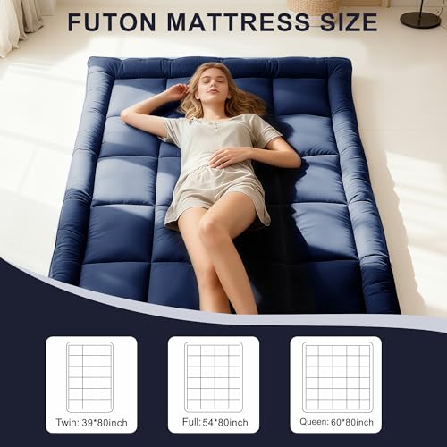 Twin Size Japanese Floor Futon Mattress - 5-Layer Foldable Sleeping Pad