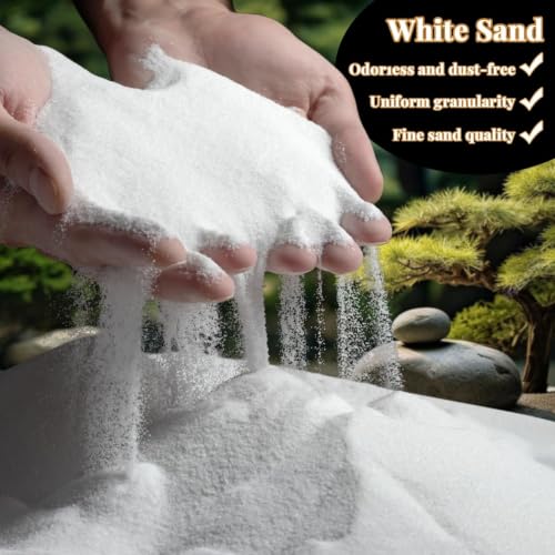 15 oz Fine White Quartz Sand - Decorative Sand for Crafts, Vases & Zen Gardens