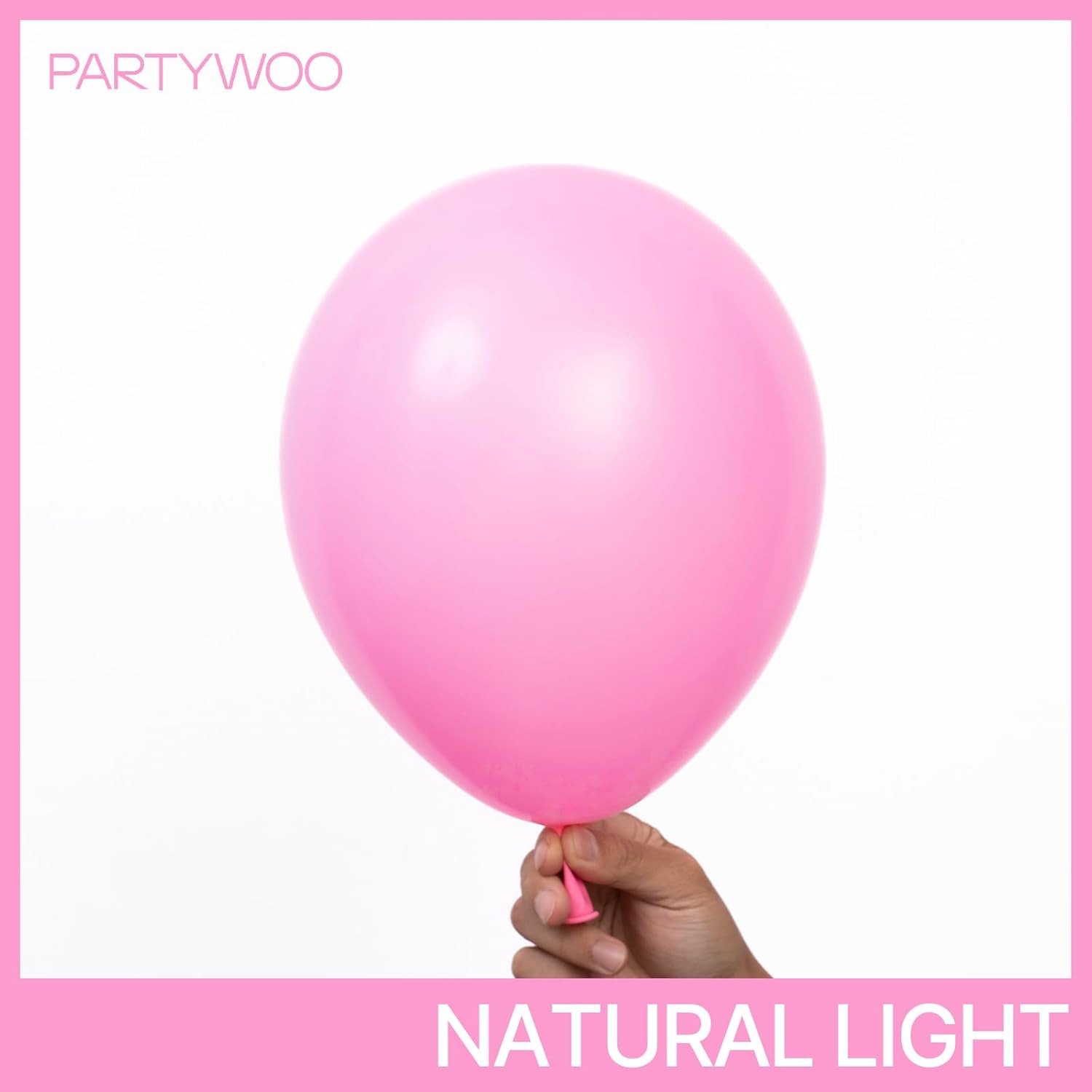PartyWoo Pink Balloons - 127-Piece Matte Pink Balloon Arch Kit for Baby Showers & Parties | Various Sizes