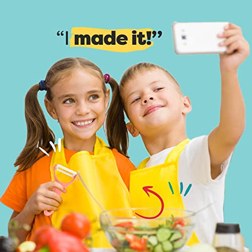 Kid-Safe Plastic Knife Set with Cutting Board and Peeler for Cooking