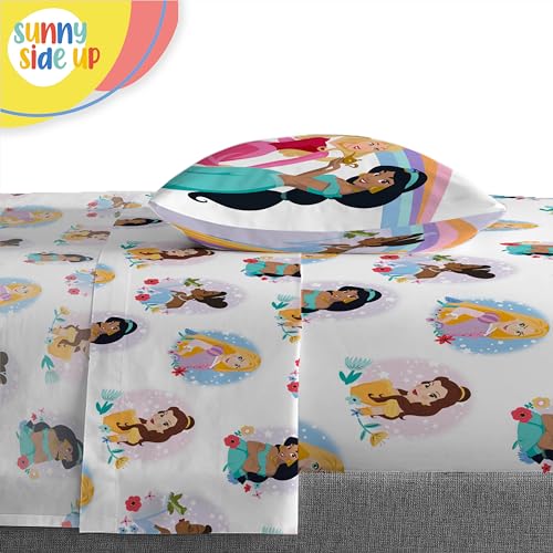 Pink Disney Princess Twin Comforter Set - 5 Piece Kids Bedding with Sheets & Pillow Shams