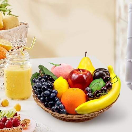 12 Pcs Artificial Fruit Set - Realistic Faux Fruits for Home Decor & Parties