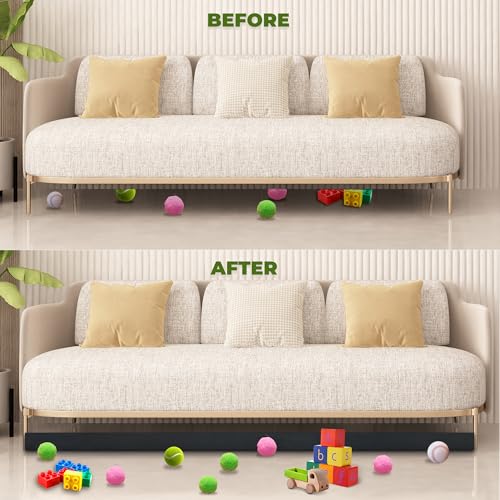 10-Piece Under Couch Blocker for Pets and Toys, 17-Inch EVA Foam Barrier
