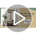 Entryway Hall Tree with Storage Bench and 9 Coat Hooks - Rustic Brown