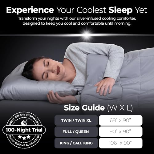 Cooling Comforter with Silver-Infused Technology for Hot Sleepers