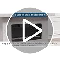 50-Inch Electric Fireplace Recessed Wall Mounted Heater with Remote