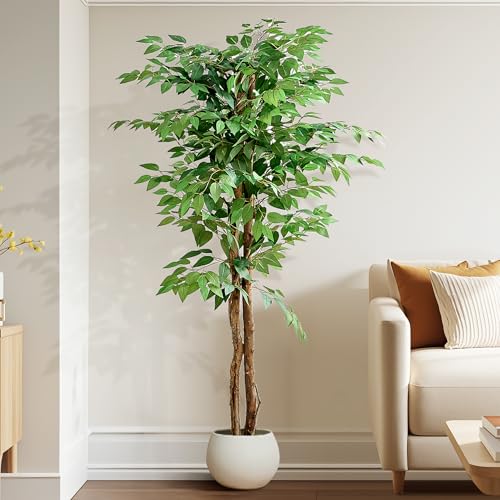 5FT Faux Ficus Tree with Sturdy Pot - Indoor Outdoor Decor