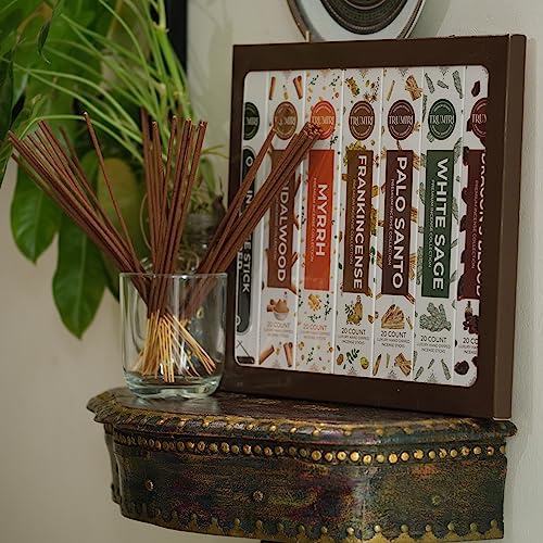 Natural Incense Sticks Variety Pack - 120 Count with Burner Holder