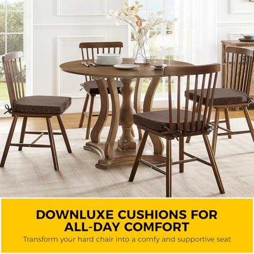 U-Shaped Foam Dining Chair Cushions, 16x16 Inch Non-Slip Pads (4 Pack)