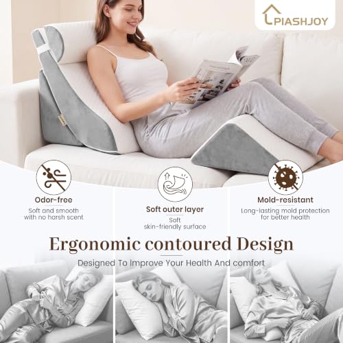 4PCS Adjustable Wedge Pillow Set for Recovery & Comfort