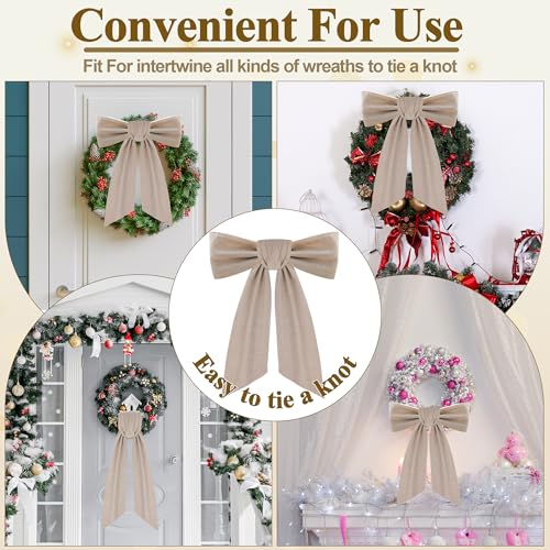 2 Pack Front Door Wreath Blank Sash Burlap Decorative DIY