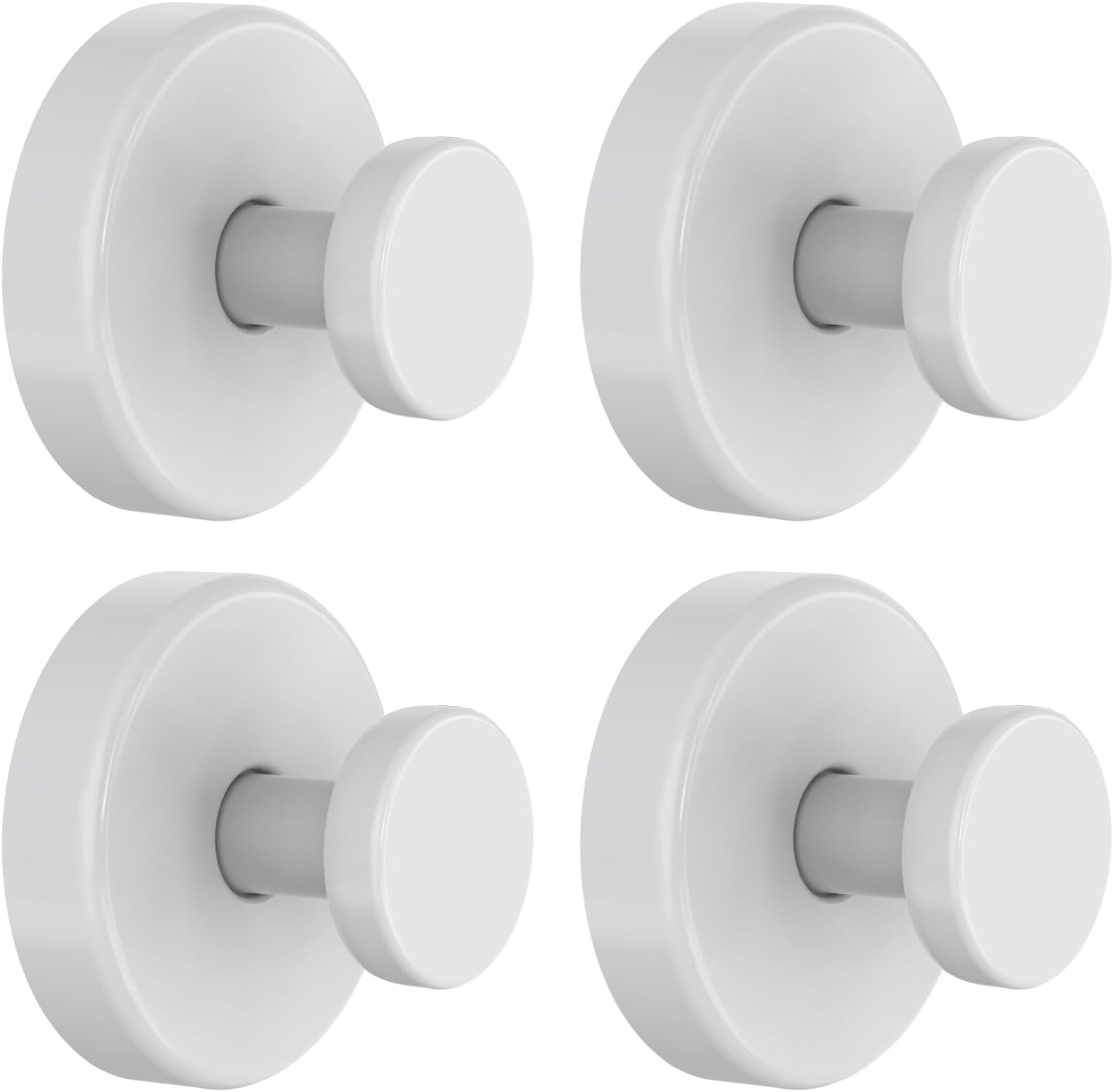 Regine Switzerland Suction Cup Hooks - No Drill Shower Hooks for Glass Windows & Mirrors | White (4 Pack)