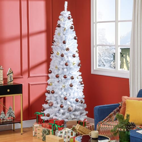 7ft Unlit Slim Pencil Artificial Christmas Tree with 818 Branch Tips