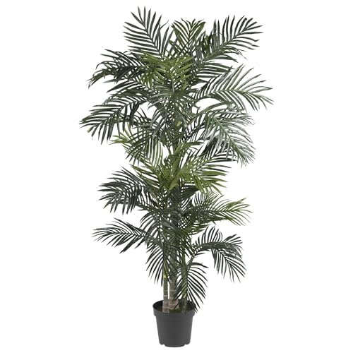 6.5 ft Artificial Golden Cane Palm Tree - Lifelike Silk Indoor Plant