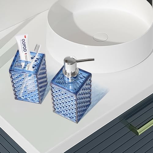 2-Piece Bohemian Bathroom Accessory Set with Soap Dispenser & Holder