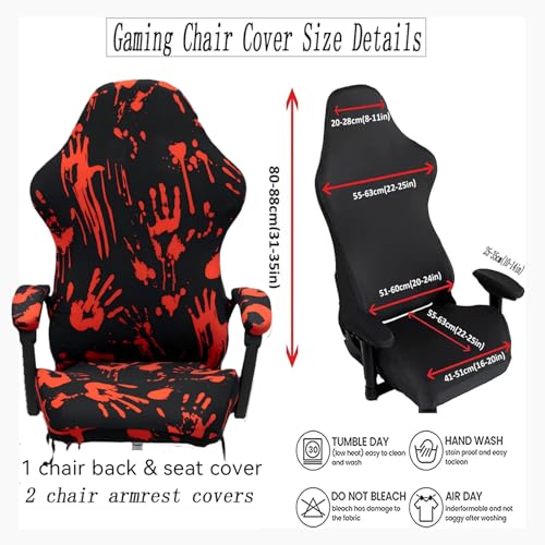 Gaming Chair Covers Stretch Slipcovers with Armrest Protectors