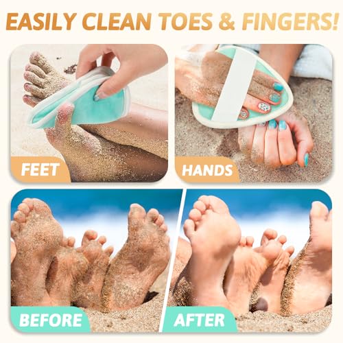 famichan Triangle Sand Remover Powder Puff - Beach & Vacation Essential