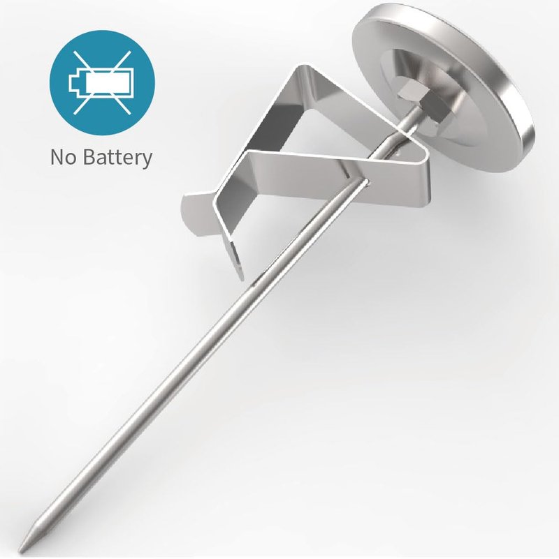 Instant Read Coffee Milk Frothing Thermometer with1.75 inch Dial 5 inch Probe Clip,Best Instant Read Food for The Coffee Drinks,Chocolate Milk Foam