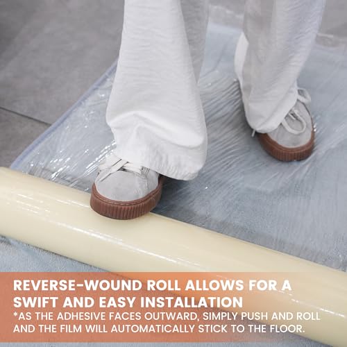 Carpet Protection Film 24" x 200' - Self-Adhesive Floor Cover