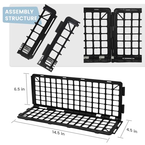 Adjustable Under Bed Blocker for Pets, 8-Piece Plastic Barrier Set
