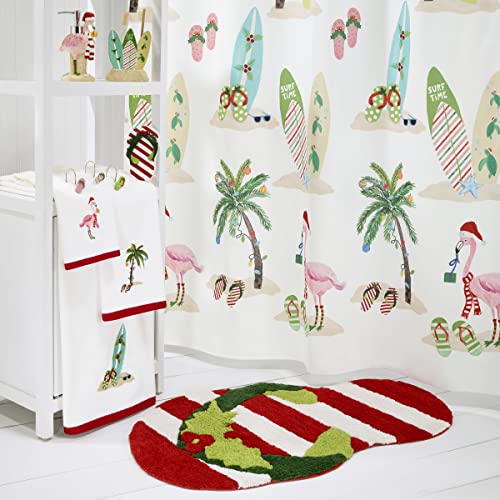 Avanti Linens Christmas Flamingo Shower Curtain 72x72 Polyester