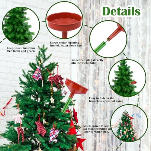 2-Pack 47-Inch Christmas Tree Watering System with Stainless Tubes