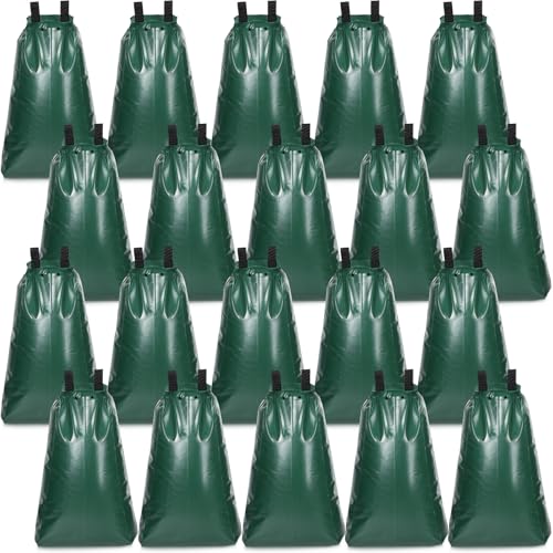 20 Gallon Slow Release Tree Watering Bags (20 Pack) - Reusable PVC Drip System