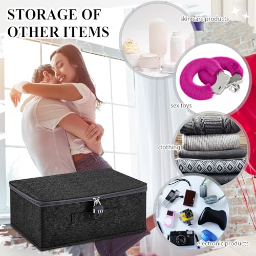 Lockable Discreet Storage Case with 9 Drawstring Bags for Personal Items